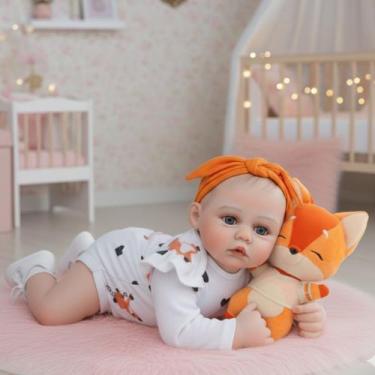 Imagem de Bebe Reborn Menina Raposinha Pode dar Banho NEW HAPPY - 184B