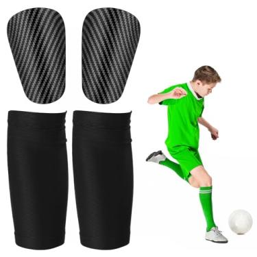 Imagem de Caneleiras de futebol, mini caneleiras de 9 x 6 cm com meias de joelho, protetores de canela pequenos protetores de canela antiderrapantes para futebol pequeno protetor de futebol