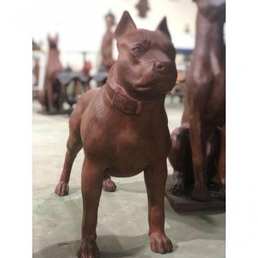 Imagem de Escultura Cachorro Pitbull Jardim Pronto Artes