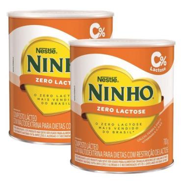 Imagem de Kit 2 Ninho Composto Lácteo Zero Lactose Lata 700g