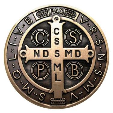 Imagem de Adesivo em 3D Medalha de São Bento Médio 10 cm - FORNECEDOR 6