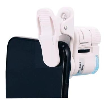 Imagem de Mini Microscópio Lupa Portátil Câmera Zoom Celular Led 60x - Sou Preço