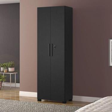 Imagem de Armário Multiuso 2 Portas com Pés NT 4020 Notável Móveis, Preto TX