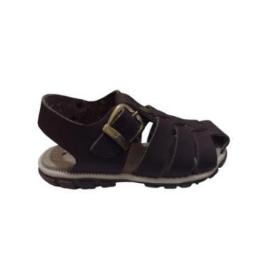 Imagem de Sandália Finobel Walk 1195 Antiderrapante Menino Infantil - Café - 30-Masculino