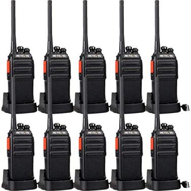 Imagem de Retevis Walkie Talkies de longo alcance H-777S, rádios bidirecionais para adultos, rádio bidirecional recarregável, sinal VOX mãos livres durável, sinal forte segurança igreja escola negócios (pacote com 10)