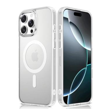 Imagem de Capa compatível com Samsung Galxy S23-Plus: [Botões sem esforço] Capa transparente fosca fina à prova de choque anti-impressão digital para Samsung S23 Plus, branca