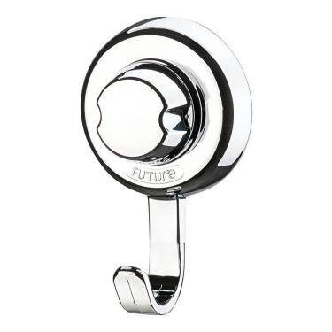 Imagem de Cabide Ventosa 1 Gancho Em Abs Cromado Porta Roupa Toalha