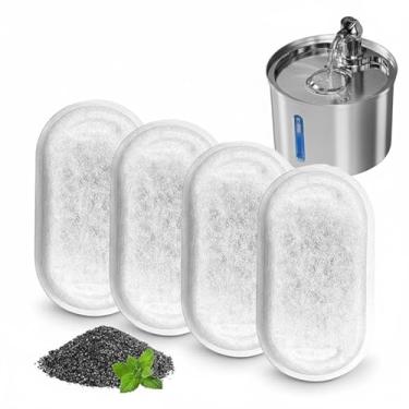 Imagem de Filtro de Carvão Ativado para Bebedouro Pet, Cartucho Purificador de Água com 5 Refis, Compatível com Fonte de Água para Animais