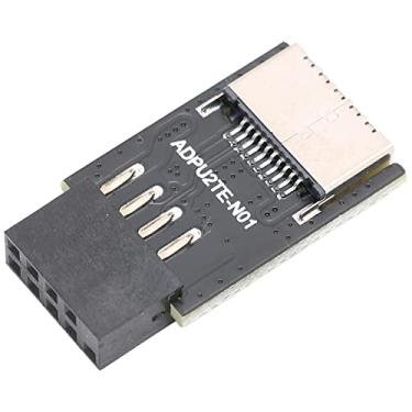 Imagem de Adaptador USB 2.0 Tipo E de 9 Pinos para Tipo C Frontal de 20 Pinos de Metal E Plástico