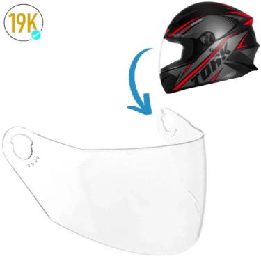 Imagem de Viseira Cristal para Capacete R8 New Liberty Four Pro Tork Fechado - O