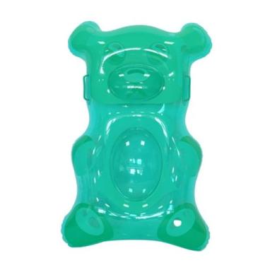 Imagem de oshhni Boia inflável em formato de ursinho de goma para piscina, brinquedo leve para água, inflável divertida para festas e férias de verão, Verde