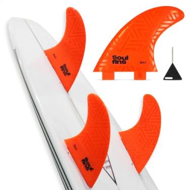 Imagem de Quilha Fcs1 Média Soul Fins Laranja Sm1 M3 Triquilha Surf Barbatanas Prancha De Surf Equipamento De Surf 3 Quilhas Injetadas Fcs1 (Laranja)
