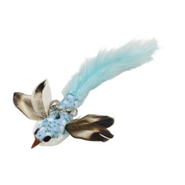 Imagem de Luzhengyang Recargas de varinha Feather Cat Teaser – Cabeças inspiradas em pássaros naturais, acessórios de brinquedo de gato para brincadeiras interativas (pacote com 5) (refil de pega-pega de cor