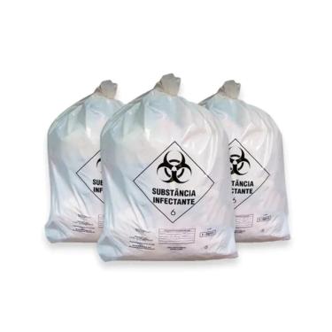 Imagem de Saco De Lixo Infectante 50L Hospitalar Descarte Resíduo 100U