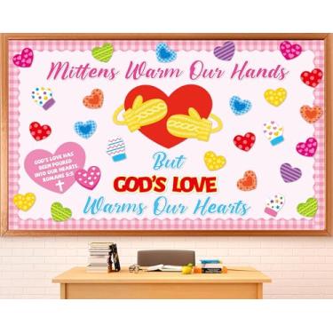 Imagem de Conjunto de decoração de quadro de avisos para o dia dos namorados, recortes do amor de Deus, para sala de aula, quadro de avisos religiosos, suprimentos bíblicos, luvas coloridas, coração, recortes