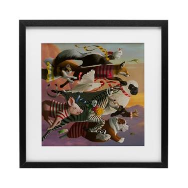 Imagem de Stupell Industries Impressão emoldurada grossa como ladrões animais preta sob vidro, design por Heather Gauthier, 13 x 13