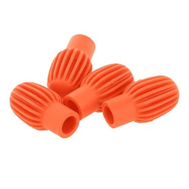 Imagem de barenx 4 peças de baquetas silenciosas para tambor com ponta silenciosa, acessório para prática de percussão, baquetas de substituição silenciosas - laranja