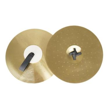 Imagem de Milageto Jazz Drum Crash Cymbal Multiuso Fácil de Transportar Liga Címbalos de Bateria para Estudantes Instrumentos Musicais para Concerto Infantil, 12 polegadas