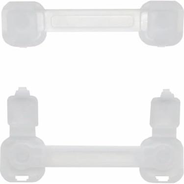 Imagem de Kit 8 Travas de Segurança Multiuso para Gavetas, Armários e Geladeira, Plástico PP e Polietileno, 13,8 x 3,5 x 1,3 cm, Proteção Infantil com Adesivo Dupla Face