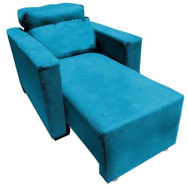 Imagem de Poltrona Do Papai E Mamae Retratil e Reclinavel Florença Turquesa