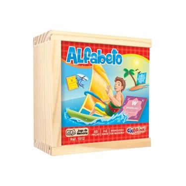 Imagem de Jogo da Memória Alfabetização Caixa em Madeira