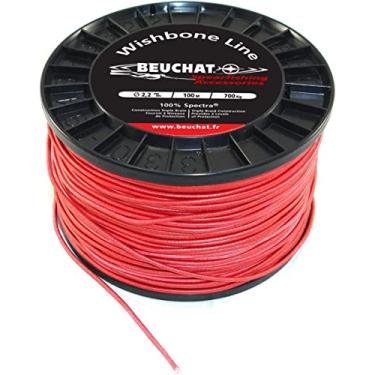 Imagem de SPEARFISHING WORLD Linha Spectra de Jaqueta Tripla de 2,2 mm para Banda de Arma de Espingarda ou Linha de Tiro - Super Alta Resistente à Abrasão - Força 1540# (700 kg) (Vermelho, 10 pés)