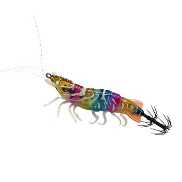 Imagem de Jigs Para Lula De Água Salgada | Equipamento De Que Brilha No Escuro - Artificial De Lula Em Forma De Camarao | Para De Água Doce Em Lagos E Lagoas Para Férias Família De Noite E De
