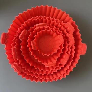 Imagem de Kit Forro de Silicone Antiaderente Para Airfryer – Kit c/ 6 (Vermelha)