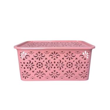 Imagem de Caixa Organizadora Oriental Color Com Tampa 3,5 Litros (ROSA)