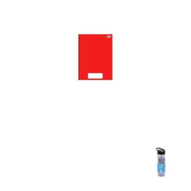 Imagem de Kit Caderno Brochura Capa Dura PEPPER Vermelho 80 Folhas Tilibra + Caneta Esferográfica Spiro Azul e Preta 24 Unidades