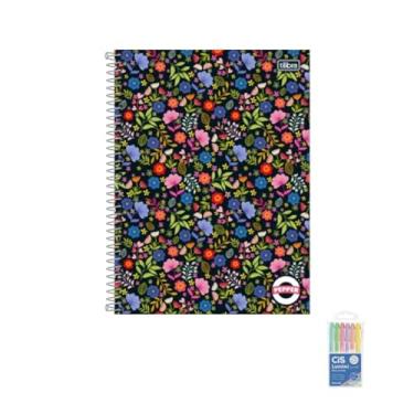 Imagem de Kit Caderno Tilibra 20 Matérias 320 Folhas + Marca Texto Lumini Pastel Estojo 06 Cores