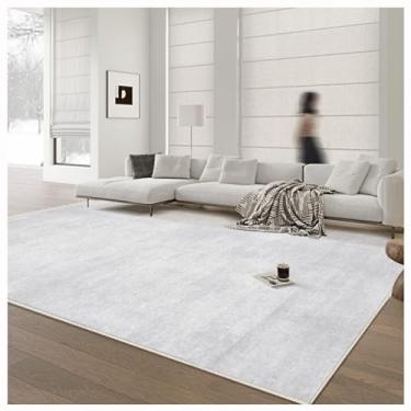Imagem de SPXMQSS Tapete de área grande, macio e fácil de limpar para quarto, resistente ao desgaste e resistente a manchas tapetes para sala de estar, quarto, sala de jantar, escritório, cinza/branco