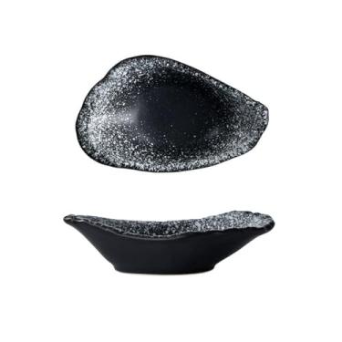 Imagem de prato de lanche Pratos para molhos de cerâmica para churrasco para sobremesas frutas Utensílios cozinha tigela de sopa(Natural)