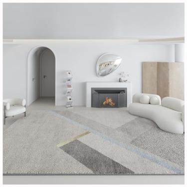 Imagem de SPXMQSS Tapetes de sala de estar, tapete grosso para sala de estar, grande, macio, antiderrapante, resistente ao desgaste, para quarto, sala de estar, sala de jantar, escritório, escritório, cinza