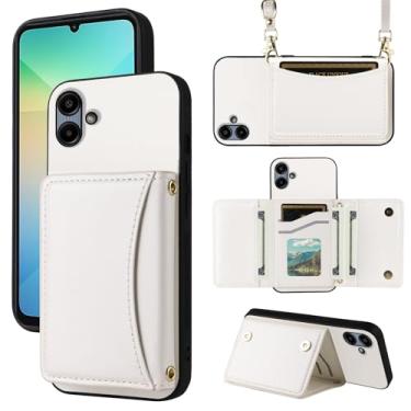 Imagem de Furiet Capa carteira para Samsung Galaxy A06 5G com alça transversal de couro PU premium porta-cartão à prova de choque resistente acessórios de corpo inteiro capa fina para celular Ao6 A 06 4G LTE