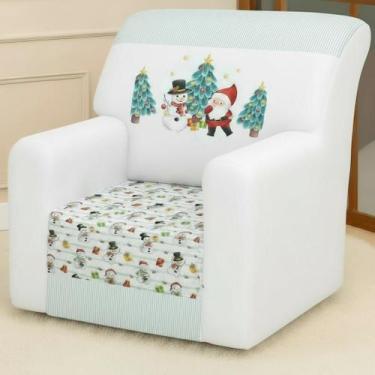 Imagem de Capa de Poltrona Coladinha Natal Estampa Exclusiva Ambiente Decorado d