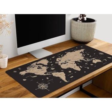 Imagem de Mouse Pad Gamer Vários Modelos Diversos Populares Pop (Mapa Mundi 1972,80x40cm)