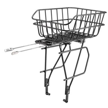 Imagem de YIJU Cesto traseiro para bicicleta, compatível com bagageiro traseiro, à chuva, ideal para cicloturismo, viagens e bicicletas de montanha e