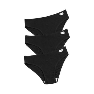 Imagem de Conjunto De 3 Calcinhas Femininas De Algodão Macio E Respirável, Cores