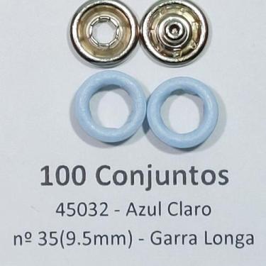 Imagem de Botões de Pressão Nº 35 Tic-Tac Colorido Latão Sortidos Azul Claro 9,5