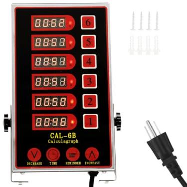 Imagem de Temporizador de cozinha comercial de 4/6 canais, tecnologia de LED digital de aço inoxidável para cozinhar, restaurante, suprimentos de cozinha, lembrete profissional de alarme alto para alimentos