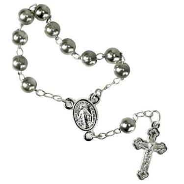 Imagem de 25 Mini Terços Lembrancinha Devoção em Pérola - SJO Artigos Religiosos