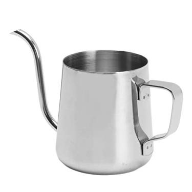 Imagem de Generic Chaleira de café, Bico Alongado, Pescoço de Ganso Ergonômico, Gotejamento Manual, Bule de café, Extração Uniforme Versátil, Aço Inoxidável 304 para Acampamento (250ML Prata)