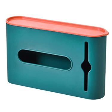 Imagem de Caixa de Armazenamento Sacos Lixo Dispenser Autoadesivo para Parede Porta-Sacos Plástico Mercado com Tampa Superior Abertura Grande Janela Visível Casa Cozinha Banheiro