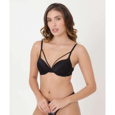 Imagem de Sutiã de Renda Push Up Strappy Com Bojo Marisa-52027, 40, Preto