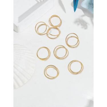 Imagem de 8 peças de anéis de guardanapo de liga, suporte de guardanapo cruzado de laço duplo dourado adorno para configurações de mesa, mesa de jantar de festa de Natal de casamento, 4,6 x 2,4 cm