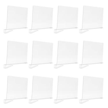 Imagem de Fockety 12 divisórias acrílicas para organização de armários, separadores transparentes para roupas, bolsas, prateleiras de armários de cozinha, armazenamento e organização