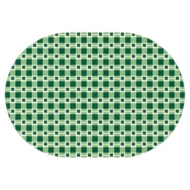 Imagem de Kuyuayee Toalha de mesa oval para Dia de São Patrício, 152 x 203 cm, impermeável, para Dia de São Patrício, Toalha de mesa lavável para festa de São Patrício, piquenique, jantar, decoração de casa