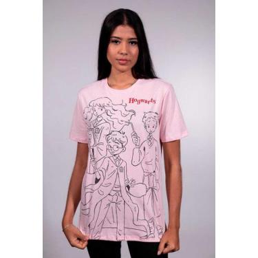 Imagem de Camiseta Harry Potter O Trio de Ouro - Piticas, G, Rose, Unissex