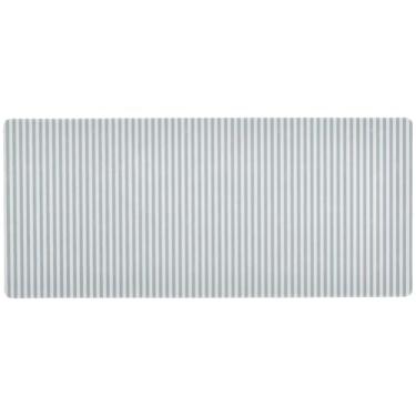 Imagem de Mouse pad cinza claro com listras texturizadas, controle de precisão, mouse pad para jogos grande, 89,9 x 39,9 cm, mouse para laptop